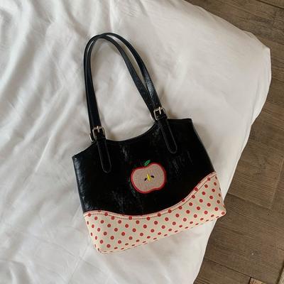 Borsa a Mano a Pois Un Design di Nicchia Borsa Tote da Pendolare