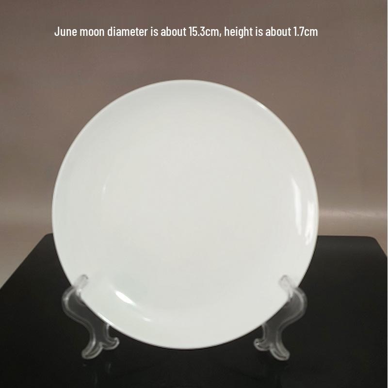 Ceramic Dining Plates - Round Western Dinner Plates for Restaurant or Household Use, Perfect for Rice, Snacks, Fruit, and Salad. Bone China.