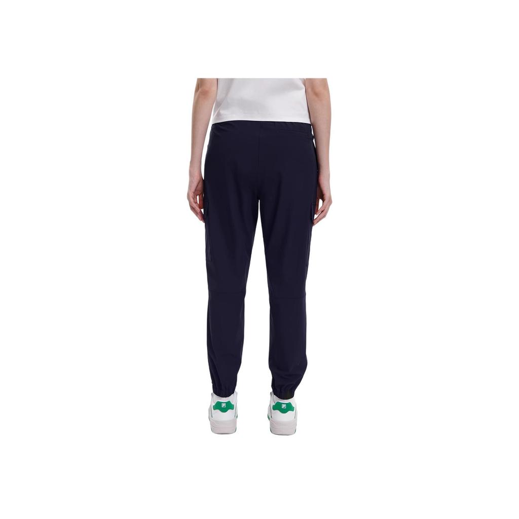 Fila Woven Long Pants 2023 Autumn New Simple Tennis Cuffed Fashion Casual Pants Women Bottoms Legendary-Blue F11W339803FNV