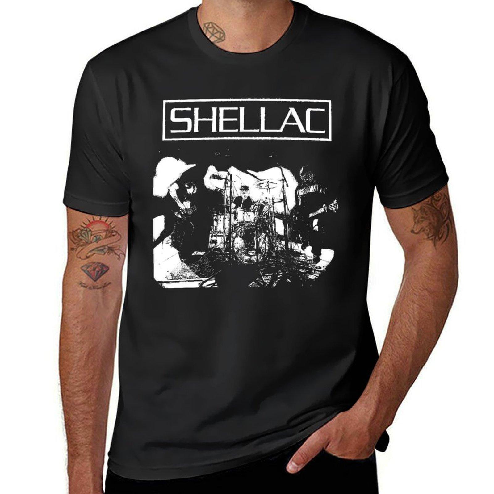 Shellac Band T-Shirt Quick Drying Plain Tops Plus Size Tops Men s T-shirt S разноцветный