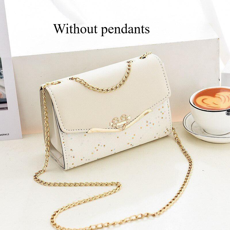 Women's Fashion Shoulder Messenger Bag Metal Sequin Chain Crossbody Phone Bags Ladies Luxury Designer Street Square Bag