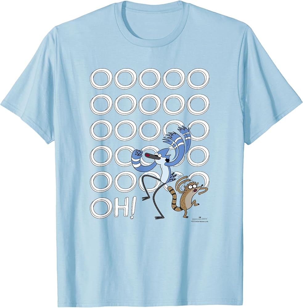 Regular Show Mordecai and Rigby Ooooohs T-Shirt S
