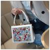 Light Luxury New Leather Fashionable Rhinestone Retro Clip Niche Handbag