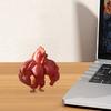 Muscle Chicken Statue 3D Desktop Chicken Ornament Muscular Rooster Hen Figurine for Home Farmhouse