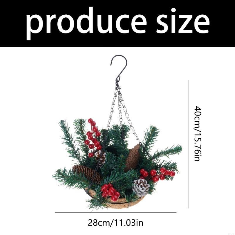 

2 Pack Artificial Christmas Hanging Decors Pine Branch Red Berries LED Lights Indoor Outdoors Use China Mainland