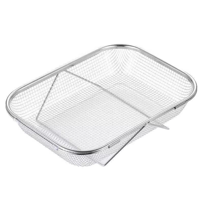 Thickened Stainless Steel Retractable Sink Basket for Washing Vegetables - Large Kitchen Water Filter Rack