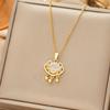 Japan and South Korea Simple Popular Wind Titanium Steel Necklace Female Niche Exquisite Internet Celebrity Zircon Clavicle Chain High-end Jewelry