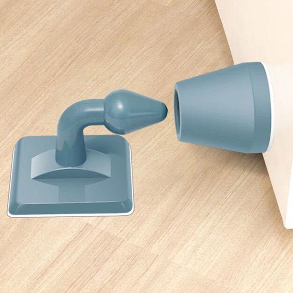 Punch-free Silicone Door Stopper Doorstop Floor Wall Anti-collision Protective Pad