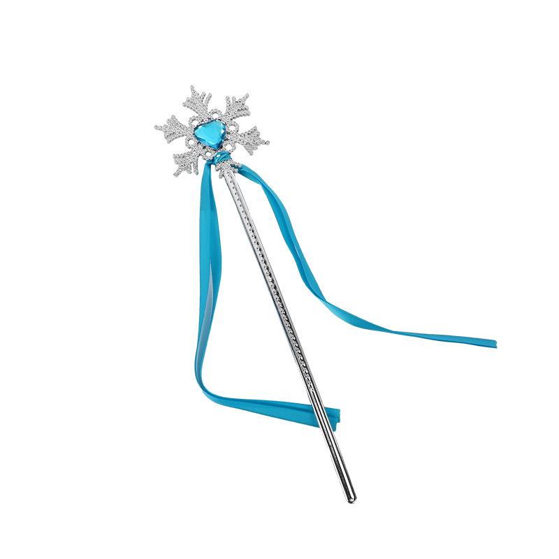 Elsa Princess Snowflake Wand & Crown Toy Set - Ice & Snow Series Hair Accessories Props
