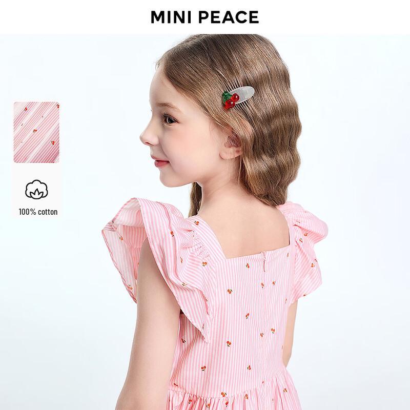 MiniPeace Girls' Cotton A-Line Princess Dress