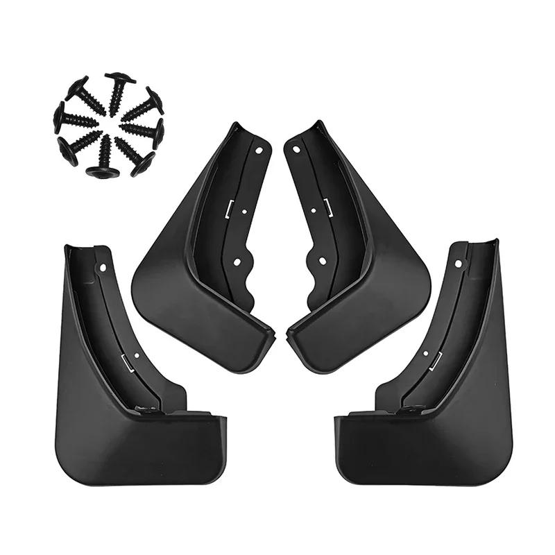 

4 шт./компл. передние и задние автомобильные колеса крыло подходит для Hyundai SANTA FE 2024-2024 автомобильные аксессуары защитные колеса брызговик с винтами чёрный