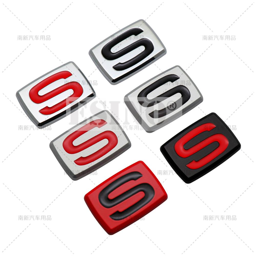 Styling Auto Logo S Performance 3D Metallo Lega di Zinco Emblema Adesivo per Carrozzeria Adesivo Decorativo Decalcomania