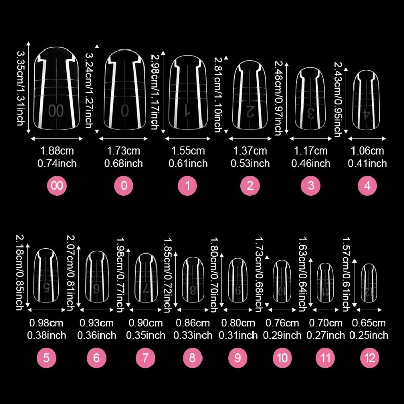 140Pcs/Box Full Cover Fake Toenail Ultra Thin Clear Press On Toe Foot Nails Tips Artificial Acrylic False Nail Art Manicure Tool