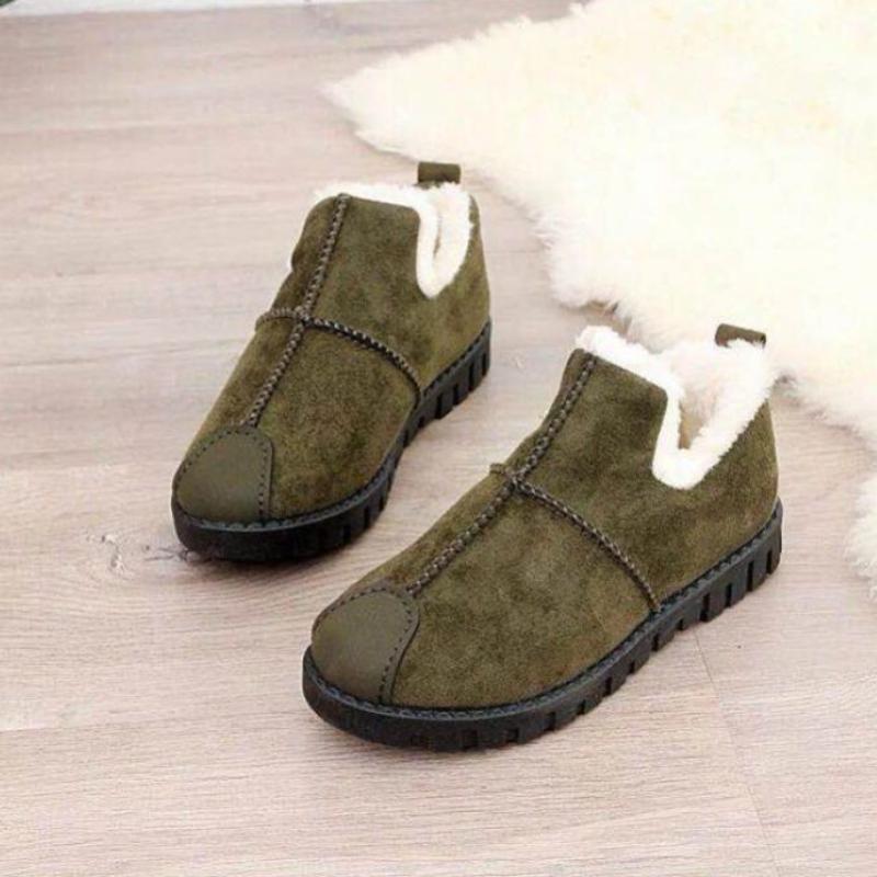 Korean Design Feel Cotton Shoes 2024 Autumn New Minimalist Warmth Plush Fashion Versatile Casual Women's Shoes Zapatillas Mujer