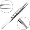 Small Tweezers Stainless Steel Straight Tip 124-140mm 1pcs