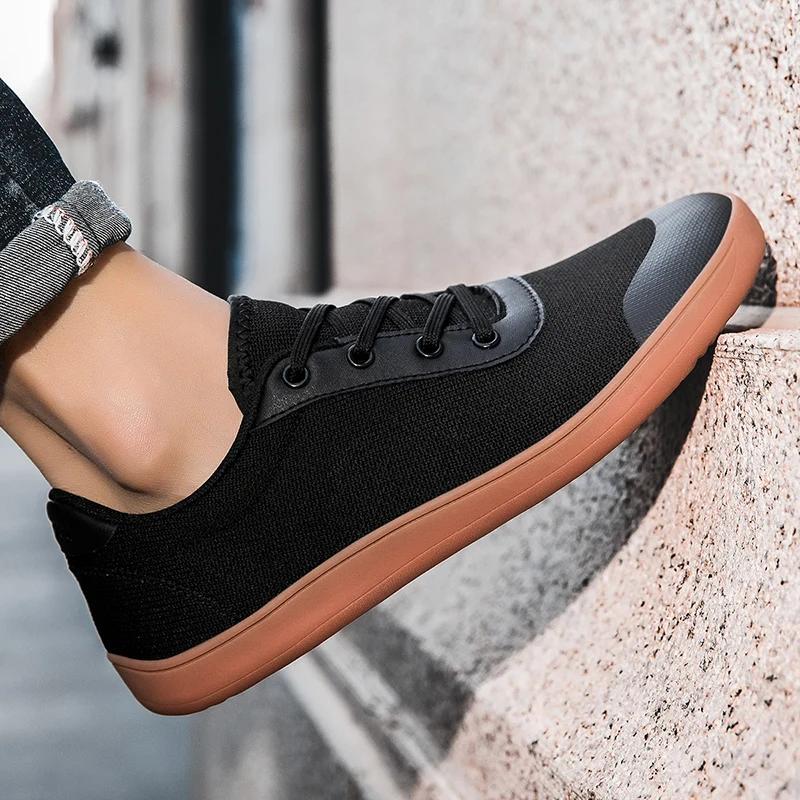 Pánské tenisky Nové Široké Bosé Tenisky Módní Baleríny Měkká Podrážka s Nulovým Dropem Širší Špička Lehké Módní Boty Plus Size