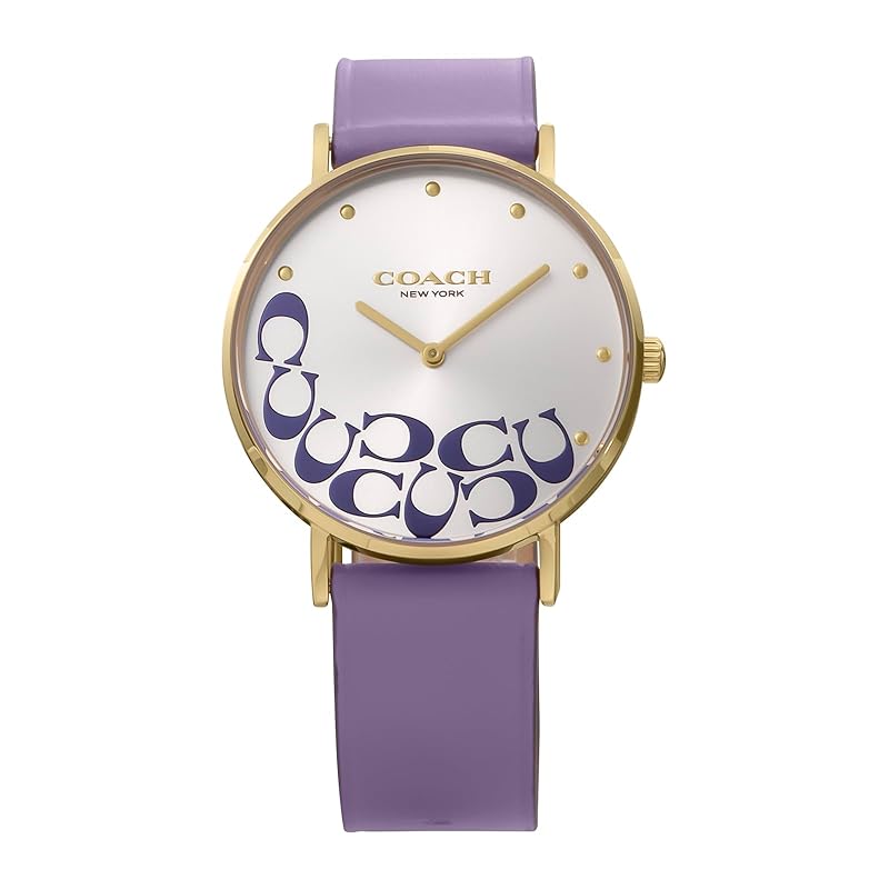 

[coach] watch Watch PERRY silver dial quartz Daily life waterproof mineral glass 36mm 14504134 ladies purple [product]