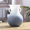 Glossy Retro Gradient Glass Vase with Double Ears for Fresh or Dried Flowers