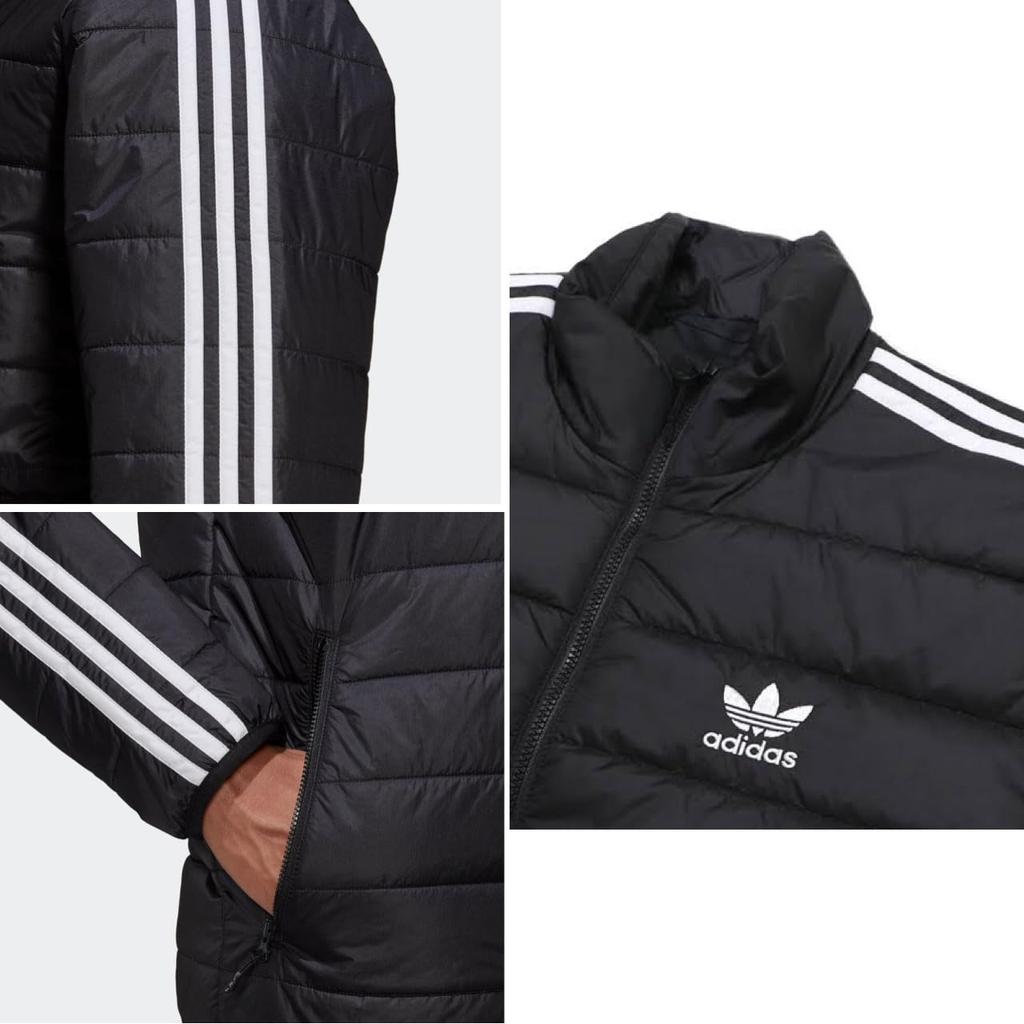 adidas Originals Padded Stand Collar Puffer Size L Black Jacket, Men's, (Chest 93-99cm), Outerwear, HL9212,