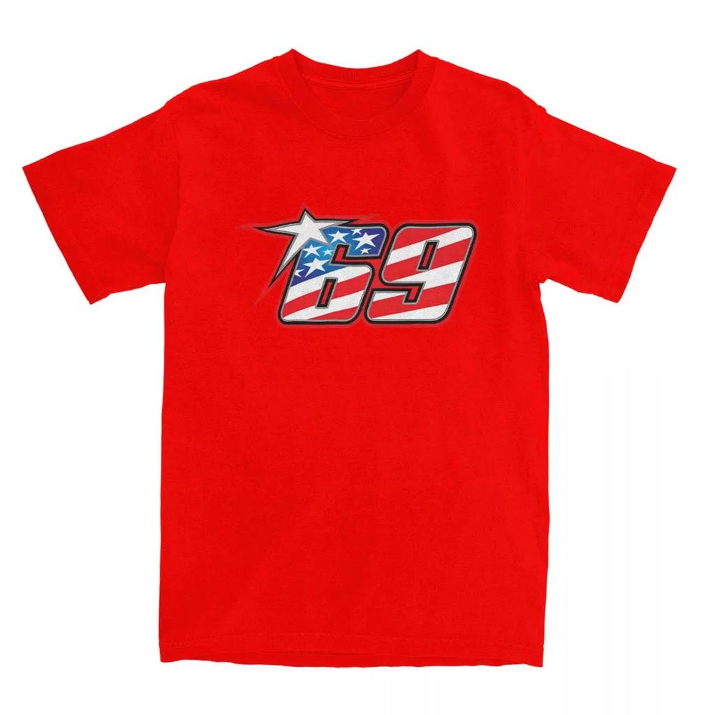 Vintage T Shirt Nicky Hayden 69 100% Cotton T Shirts Leisure Tshirt for Men Summer Aesthetic Print Short Sleeve Clothing