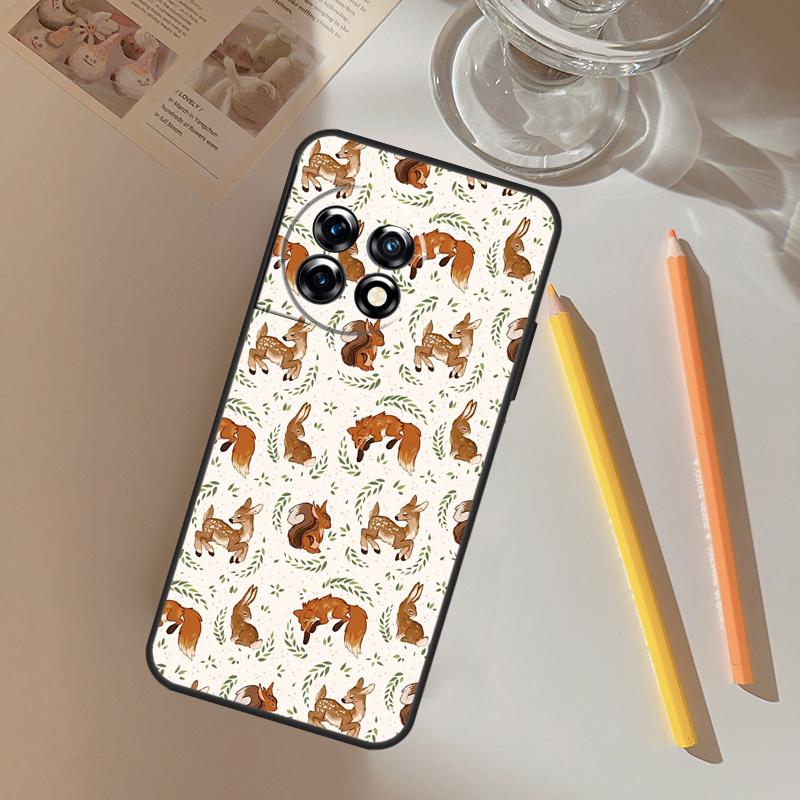 

Squirrel Pattern Funda For OnePlus 13 13R 12 R 11 9 10 Pro 8T 9RT 10T OnePlus Nord 4 CE 2 3 Lite N20 N30 Case OnePlus 11
