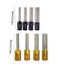 4pcs Hexagonal Shank Ceramic Tile Drilling Bit Dry-drilling M10 Thread Tile Hole Opener 6/8/10/12mm Brazing Tile Drill Bit