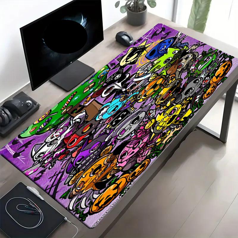 Sprunki Game Print Mouse Pad, Anti‑Slip Desktop Keyboard Mat, for PC Laptop Gaming Working Daily Use, Cool Festival Surprise Gift