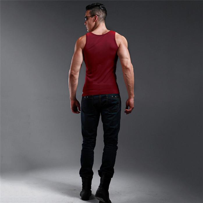 Men's Thin Square Neck Vest Casual Men's Sweatshirt Sports Breathable Vest