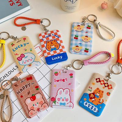 Women Men Business Card Holder Cartoon Cute Retractable Credit Card Holders Bank Id Holders Badge Child Bus Card Cover Case