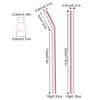 11Pcs 20cm Glass Smoothie Straw Reusable Clear Drinking Straws for Smoothie Milkshakes Environmentally Friendly Drinkware Straw