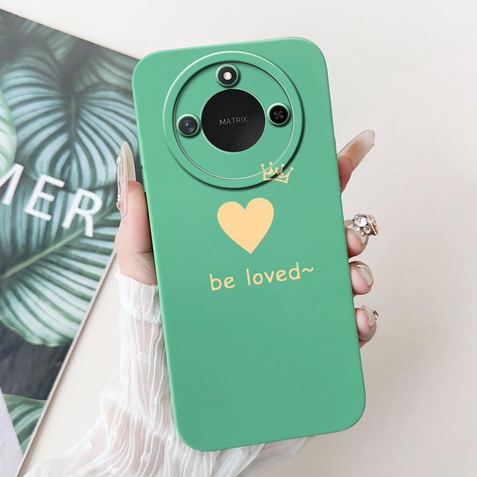 Phone Case For Honor X9c Smart 5G Pretty Girl Flower Printed Soft Silicone Back Cover For Honor X9C X9cSmart Cases Bumpers