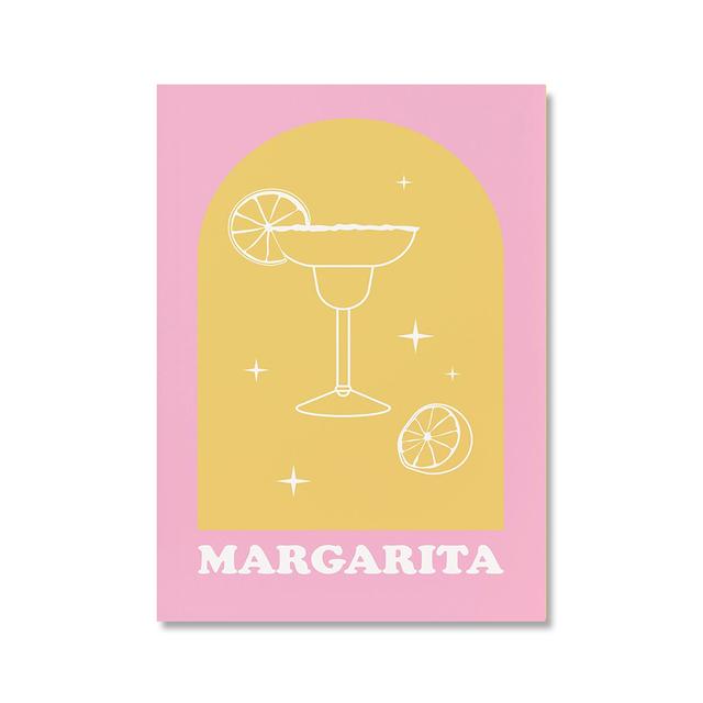 Vintage Cocktail Beverage Poster Whiskey Tonic Oil Painting Boho Wall Art Picture Kitchen Bar Home Decoration