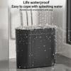 Trash Can Space Saving Wall Mount Trash Can Sensor Automatic Quiet Lid for Homes Kitchen Bathroom