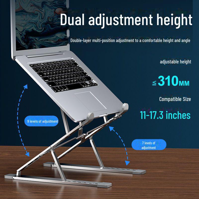N8 Adjustable Double-Layer Folding Laptop and Tablet Stand with Heat Dissipation.