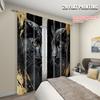 2pcs   plane printing Curtains&Window Treatment Golden Leopard Durable 100% Polyester Fabric (without rod) Festive Perfect for