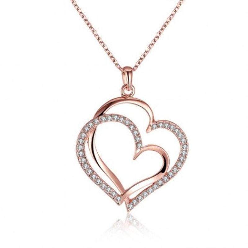 Necklaces & Pendants Environmental Protection Rose Gold Heart Pendant Necklace For Ladies