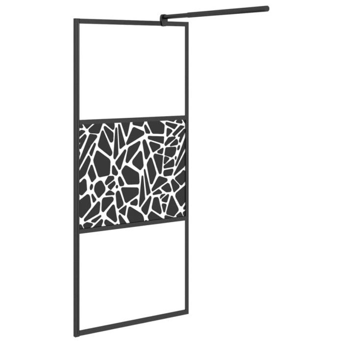 VidaXL Paroi de Douche Cloison de Baignoire Accessoire de Salle de Bain Cloison de Douche Intérieur 80x195 cm Verre ESG avec 151880