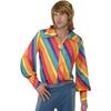 Smiffys Unisex Adult 1970s Rainbow Shirt
