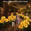 Solar Sunflower Lights Outdoor Waterproof Auto ON/Off Solar Garden Stake Lights for Lawn Pathway Yard Landscape Decor