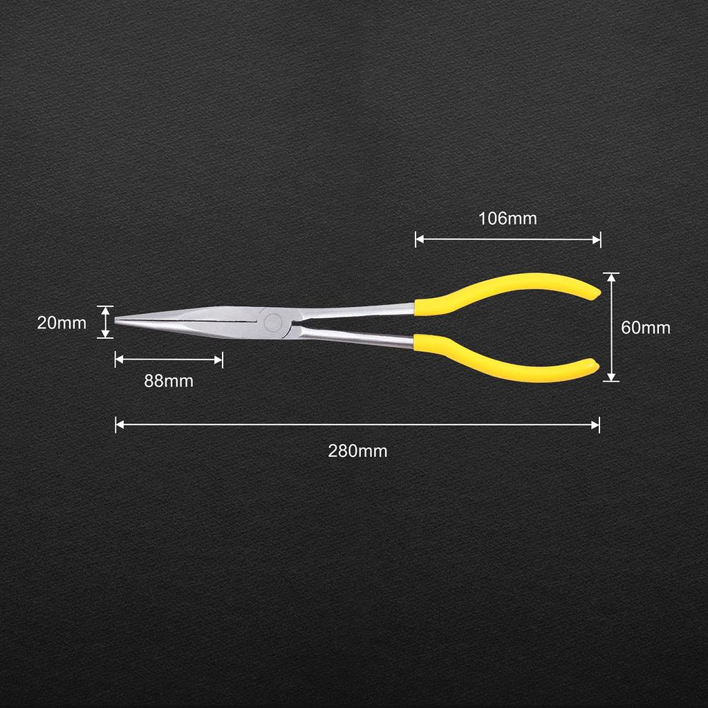 LEONTOOL Extra Long Nose Hose Mechanic Long Nose Pliers with Serrated for Hose Car Precision Machine Vise Convenient Hand Tool Pliers, Pliers, Pliers,