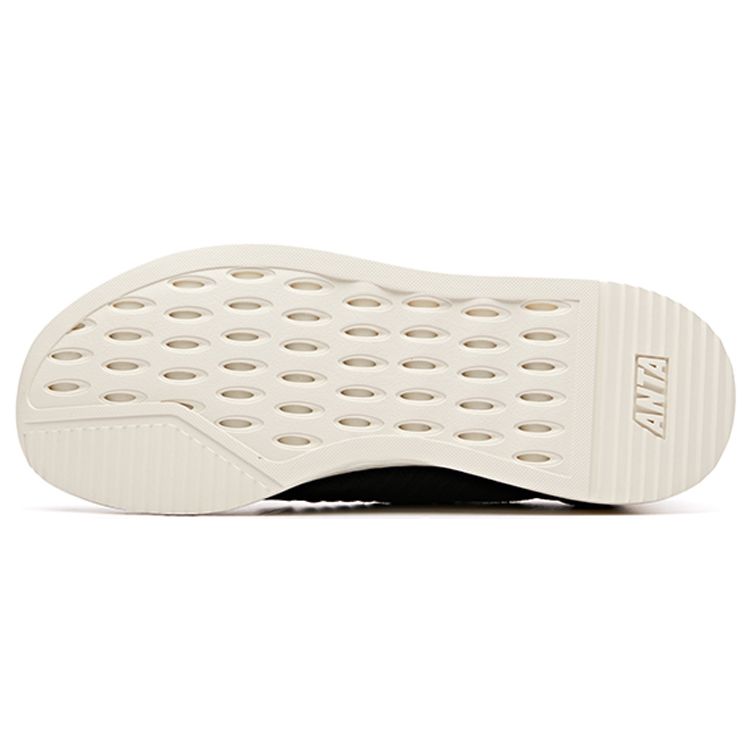 Anta Comfortable Versatile Shock Absorbing Wear Resistant Low Top Casual Shoes Women Sneakers Black White 12838888-1