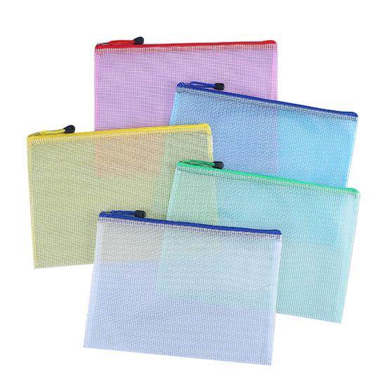10Pcs Mesh Zipper Pouches with Zipper Waterproof Large Capacity Transparent Organizing Bags