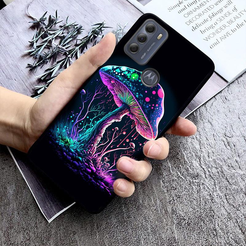 Trippy Mushroom Wizard Phone Case For Motorola G84 G22 G32 G34 G52 G10 G20 G30 G60 G60S G13 G50 G54 G62 G53 G72 G85 G24 Power