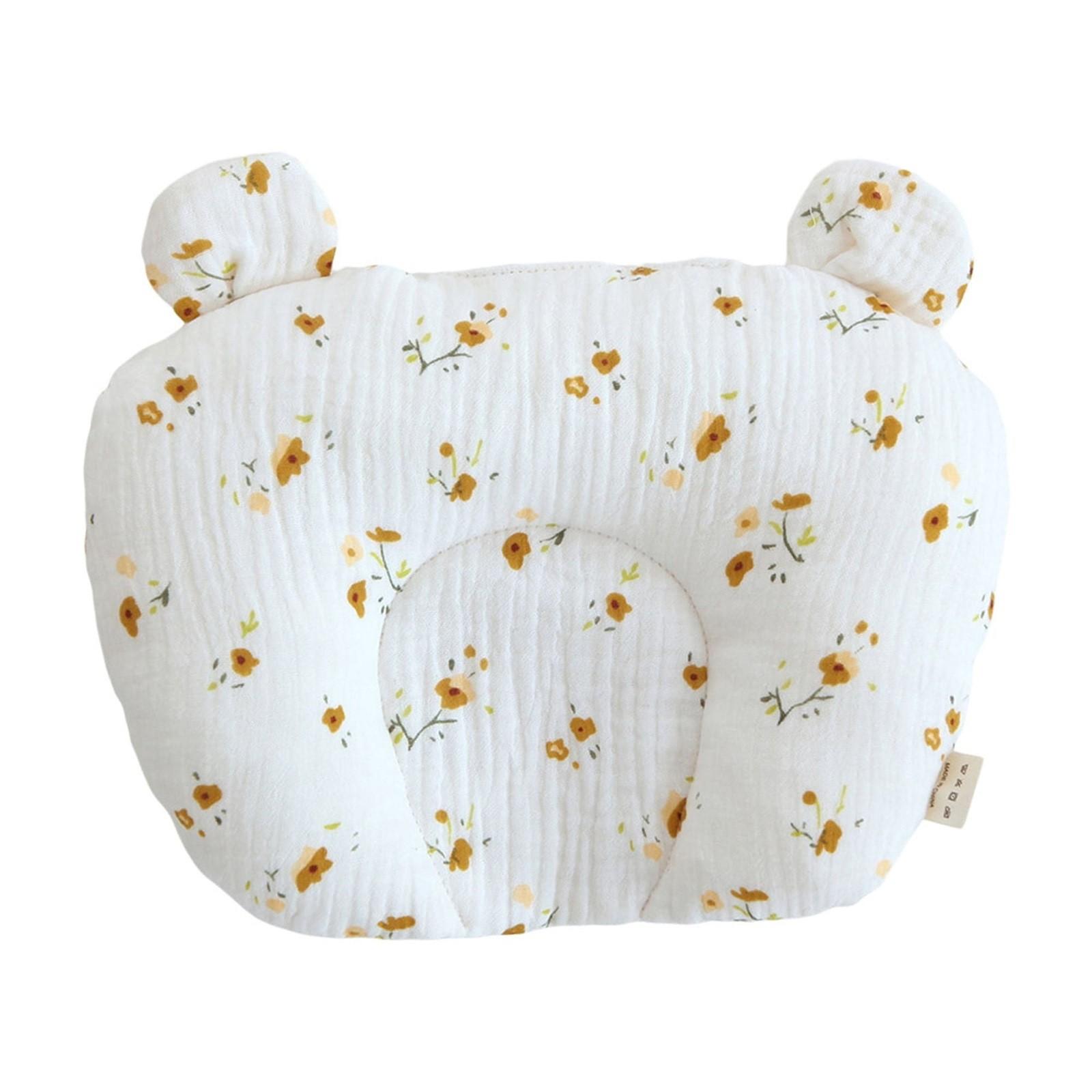 

Подушка для поддержки головы и шеи новорожденного с рисунком медведя, цветка, сердца, подушка для шеи, дорожная подушка, подушка для поддержки шеи в коляске