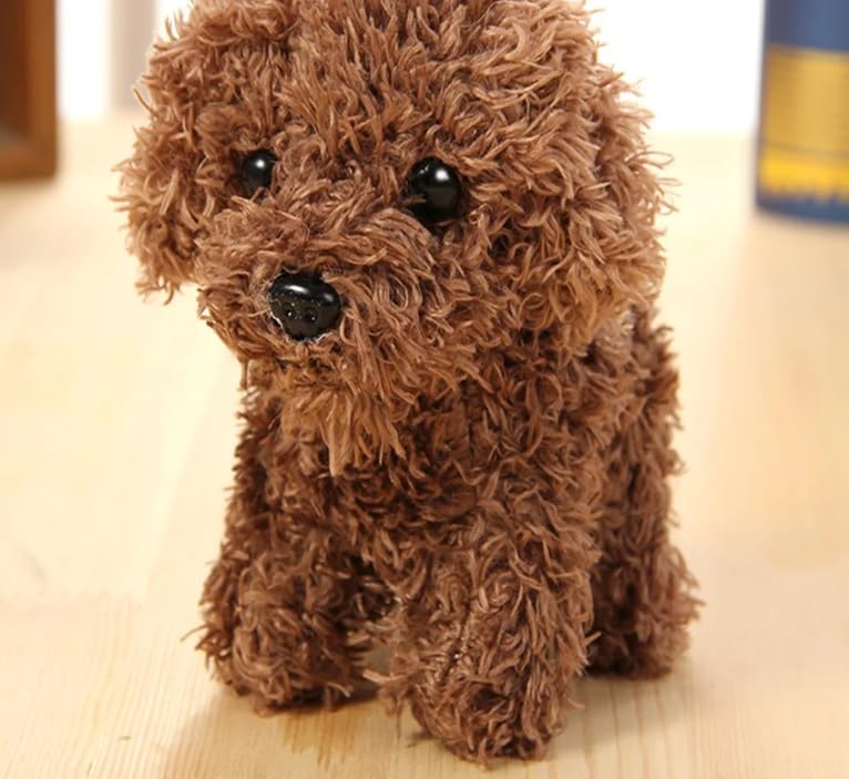 Toy Poodle Keychain Plush Toy (Brown)