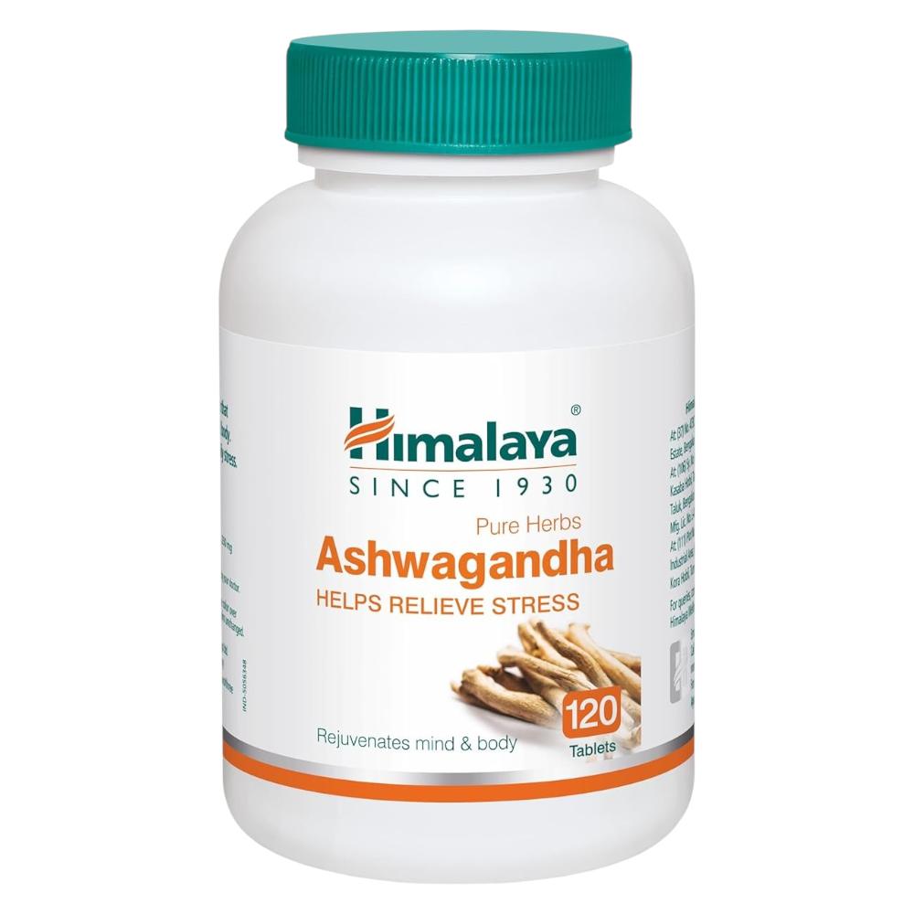 Himalaya Ashwagandha Stress Relief 120 Tablets Boost Energy Rejuvenate Mind Body Wellness
