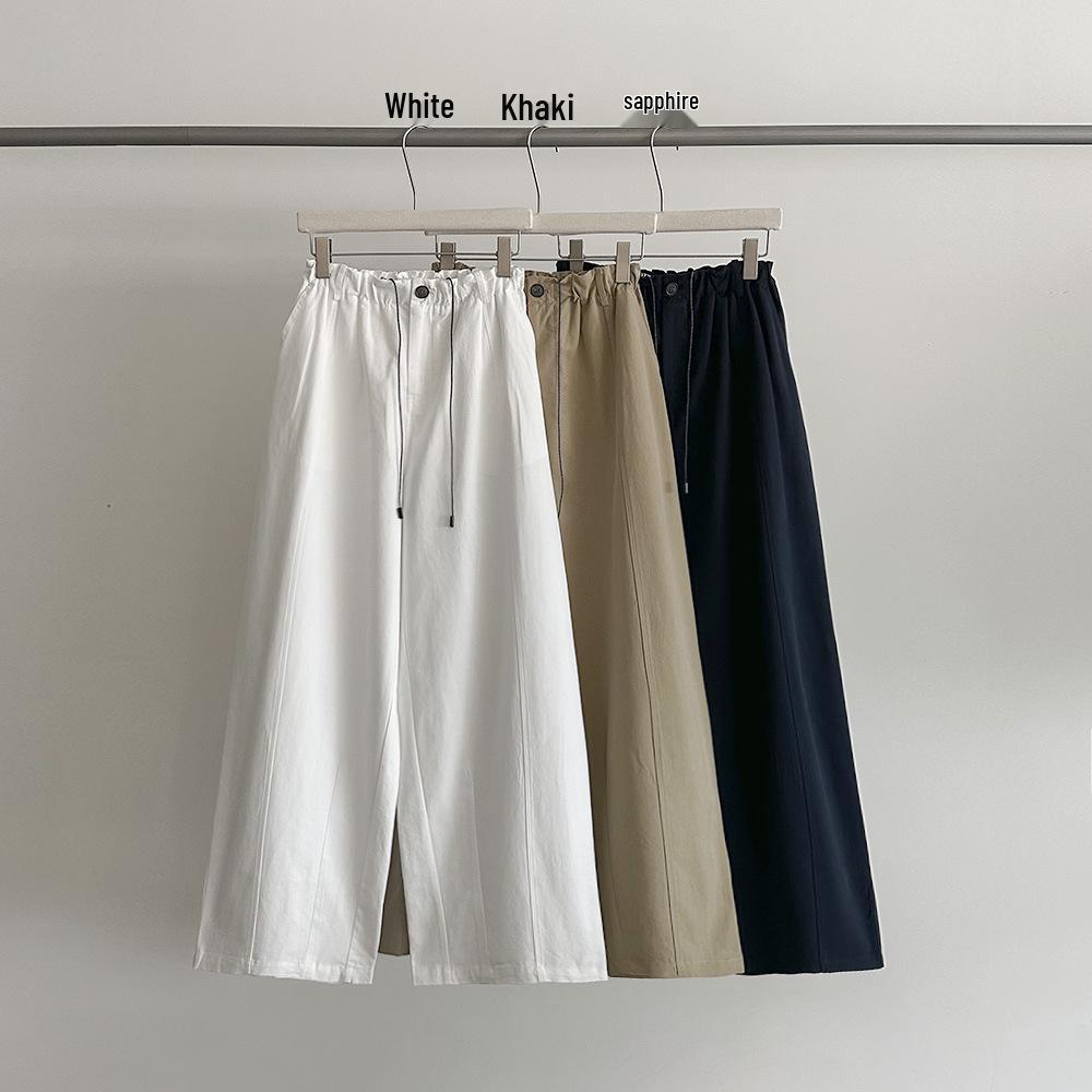 EVERTRUE Women s Korean Style High-Waist Wide-Leg Slimming Pants - Lightweight, Drape Design Medium