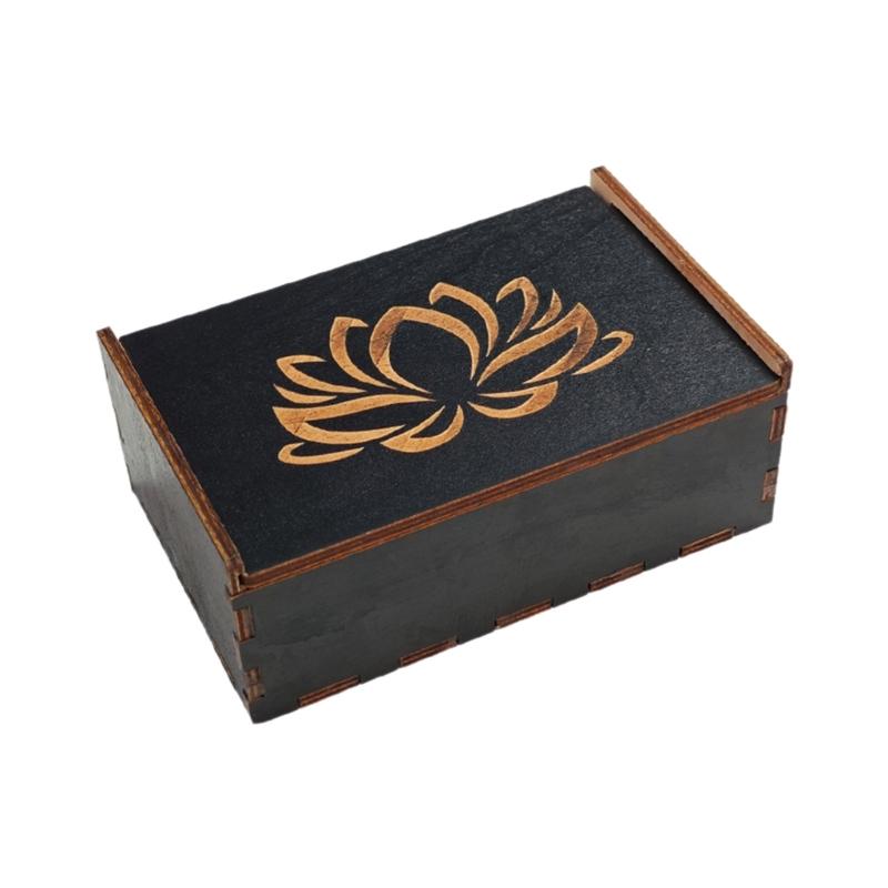 Portable Tarots Cards Box Astrology Divination Storage Case Wood Cards Container Exquisite Astrology Trinkets Box