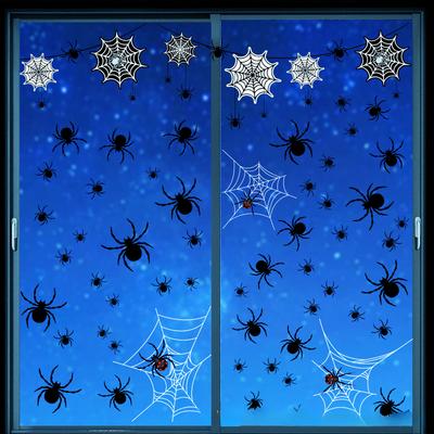 Cute Cartoon Halloween Sticker Witch Bat Spider Pumpkin Skull