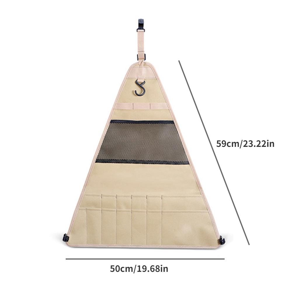 

Треугольная стойка для хранения на открытом воздухе для пикника, кемпинга, сортировочная треугольная подвесная сумка для посуды, сумка для хранения посуды